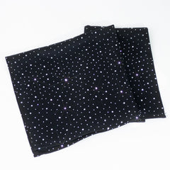 5-Pack Black Scuba Polyester Napkins with Rhinestone Accents – 20"x20" Wrinkle-Free Reusable Cloth Napkins